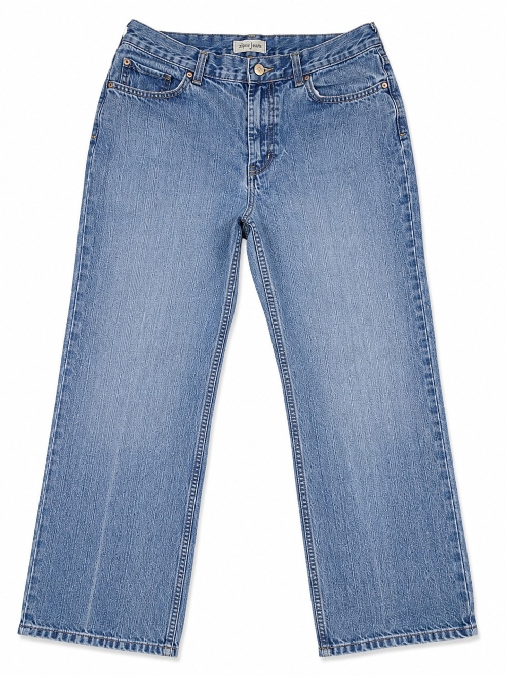 Zena Jeans Women’s 30x27 Light Wash Straight Leg Blue Denim